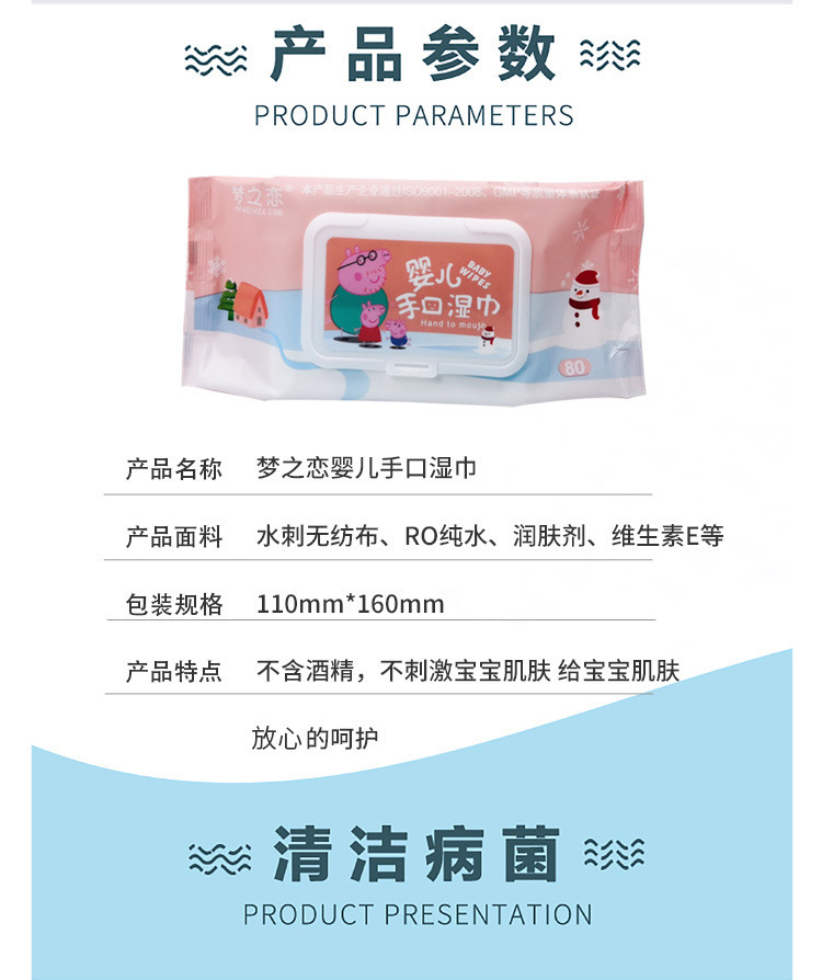 跨境代发家用婴儿宝宝迷你湿巾一次性幼儿手口清洁湿巾幼儿湿巾详情9