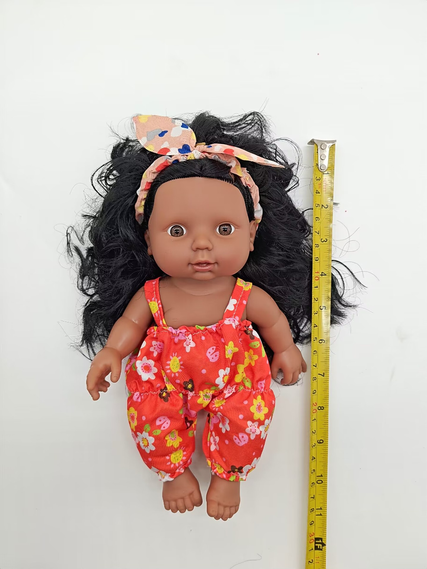 18-33CM Black doll, full-body vinyl rebirth doll, soft vinyl simulation baby, African doll, music doll pic 16