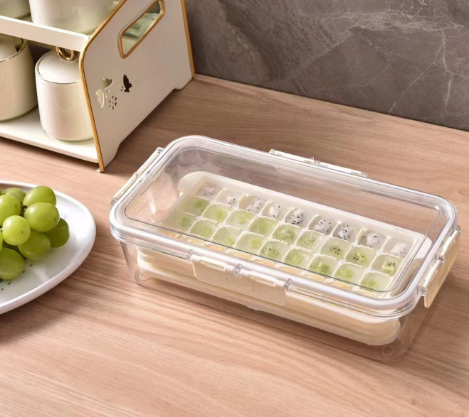 PET thickened fresh-keeping storage box, sealed refrigerator fruit and vegetable storage packaging box, frozen draining with lid pic 2