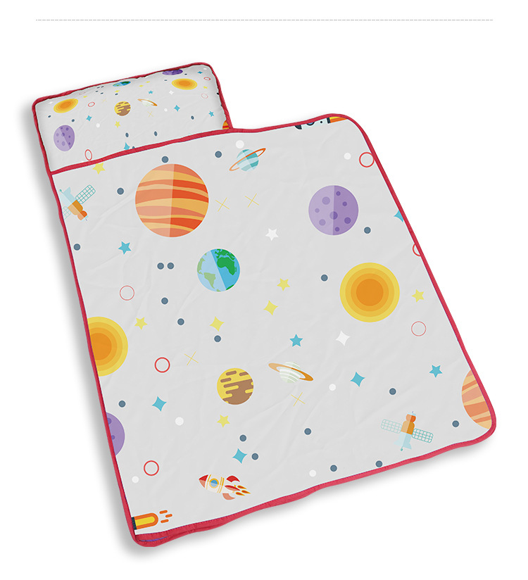 Customized kindergarten nap MATS, portable one-piece mattresses for children, and thickened cartoon printed sleeping bags for children to prevent catching a cold pic 14