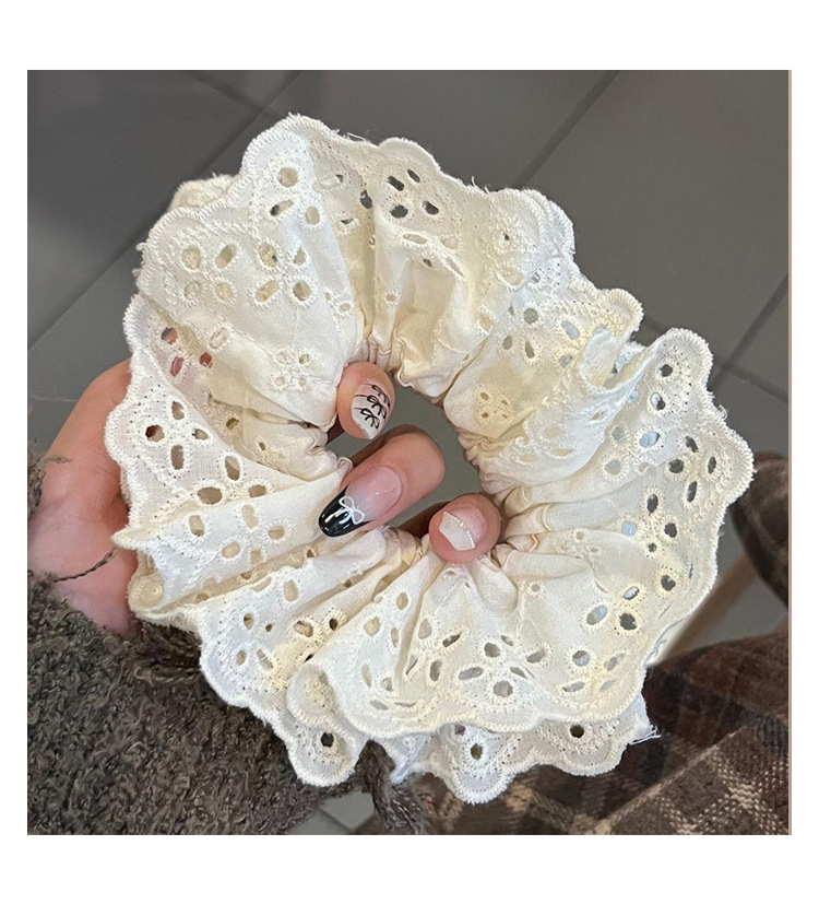 芭蕾风蕾丝大肠发圈女网红2025新款可爱头绳扎头发皮筋丸子头发绳详情21
