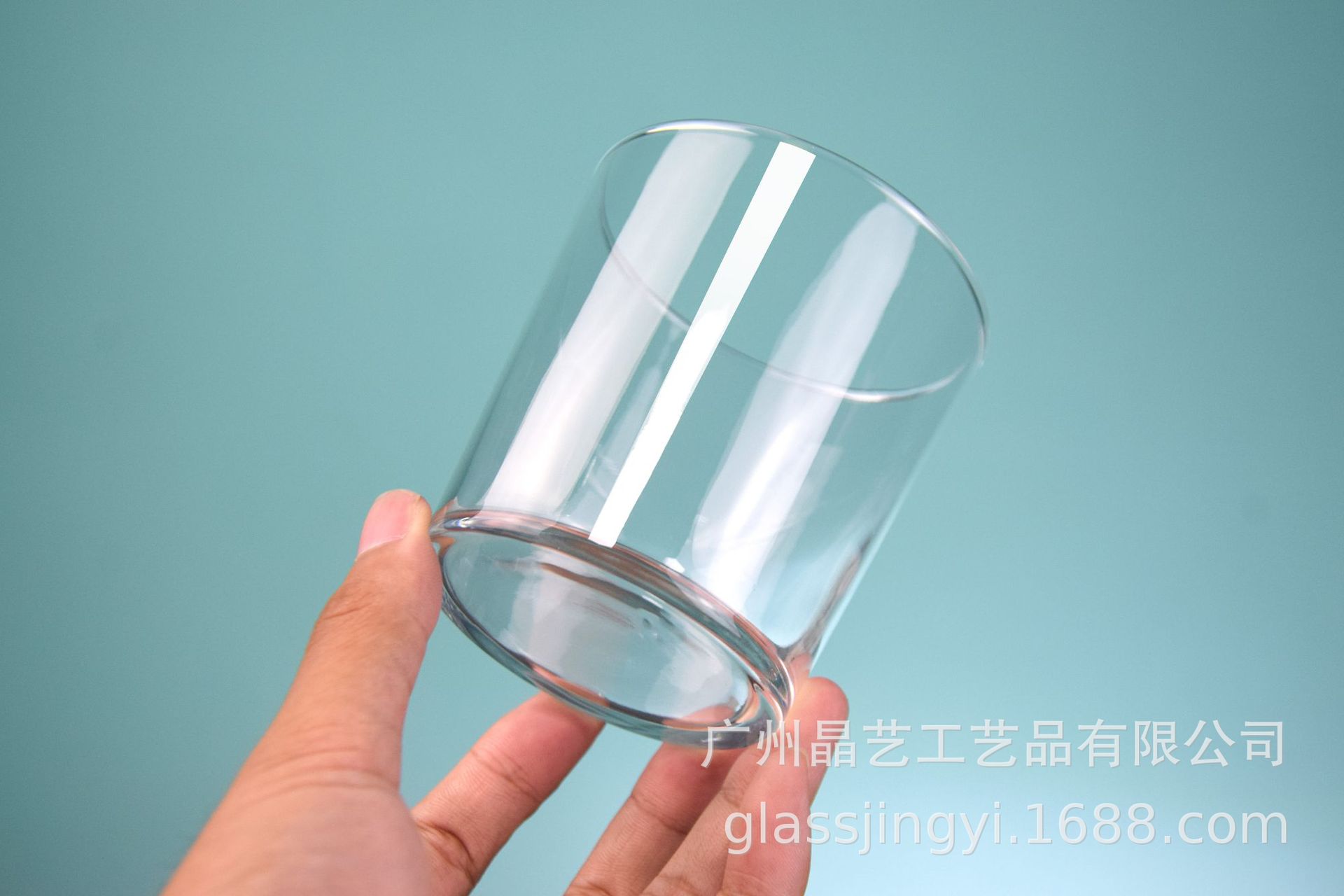 宽口玻璃杯简约水杯INS果汁雪糕苏打水杯直身家用餐厅矮款玻璃杯详情9