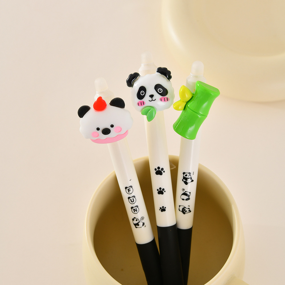 Chenxi Little Panda Erasable Pen ST0.5mm, smooth writing tip, crystal blue erasable gel pen, special for students pic 13