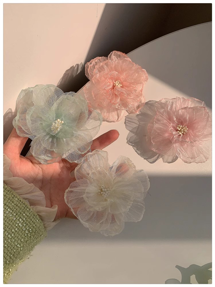 The color is super spring-like ~ Vacation-style large flower hair clip, side clip, new 2024 bangs hair accessory for women pic 11