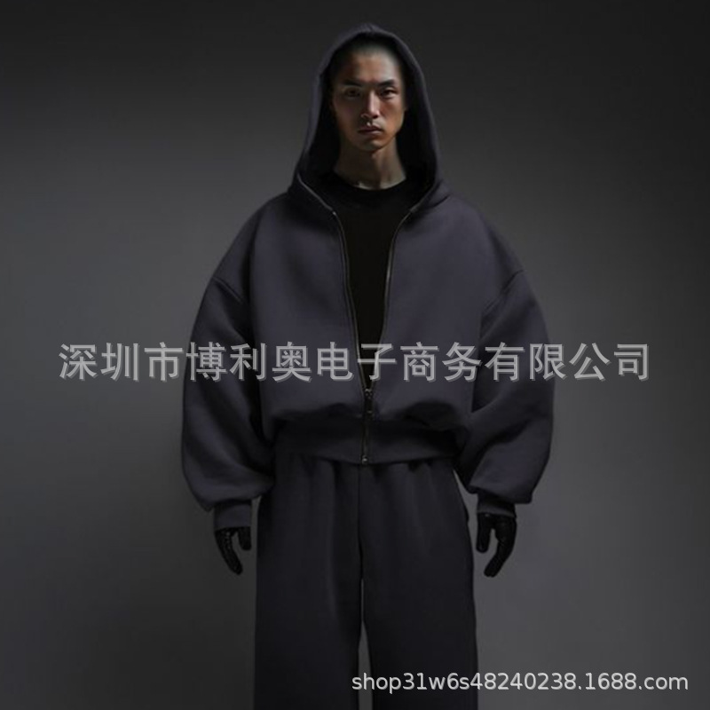 New blockbuster solid color zipper hooded sweatshirt pic 10
