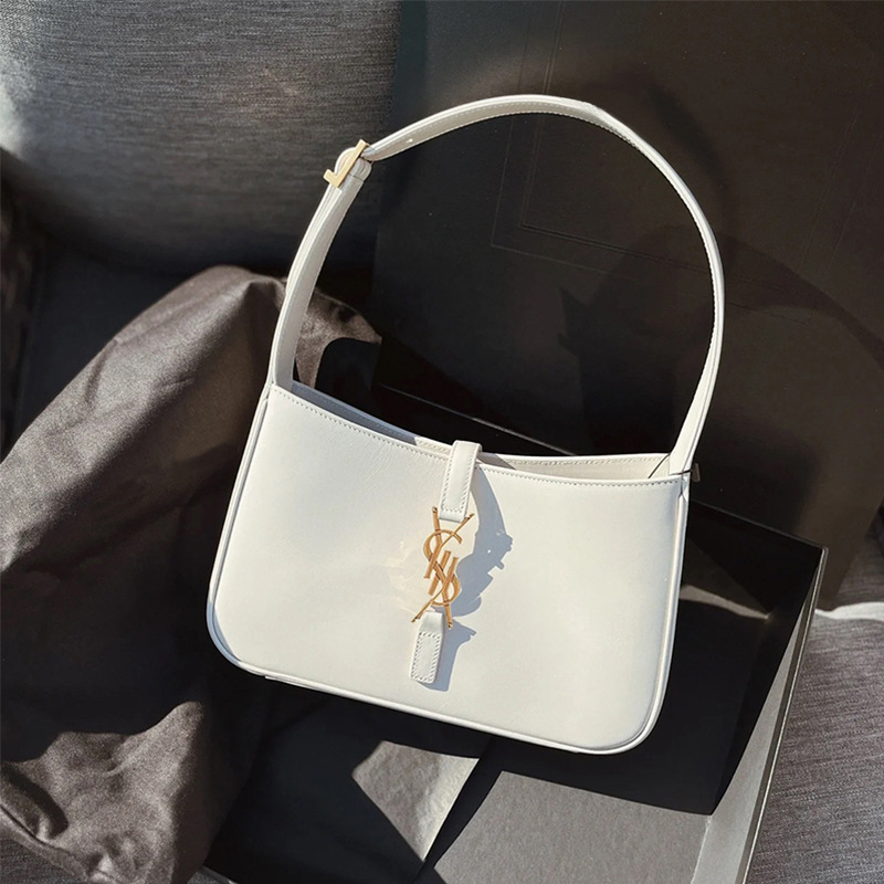 高级质感真皮杨树林包包2023新款时尚单肩腋下包hobo中古包法棍包详情3