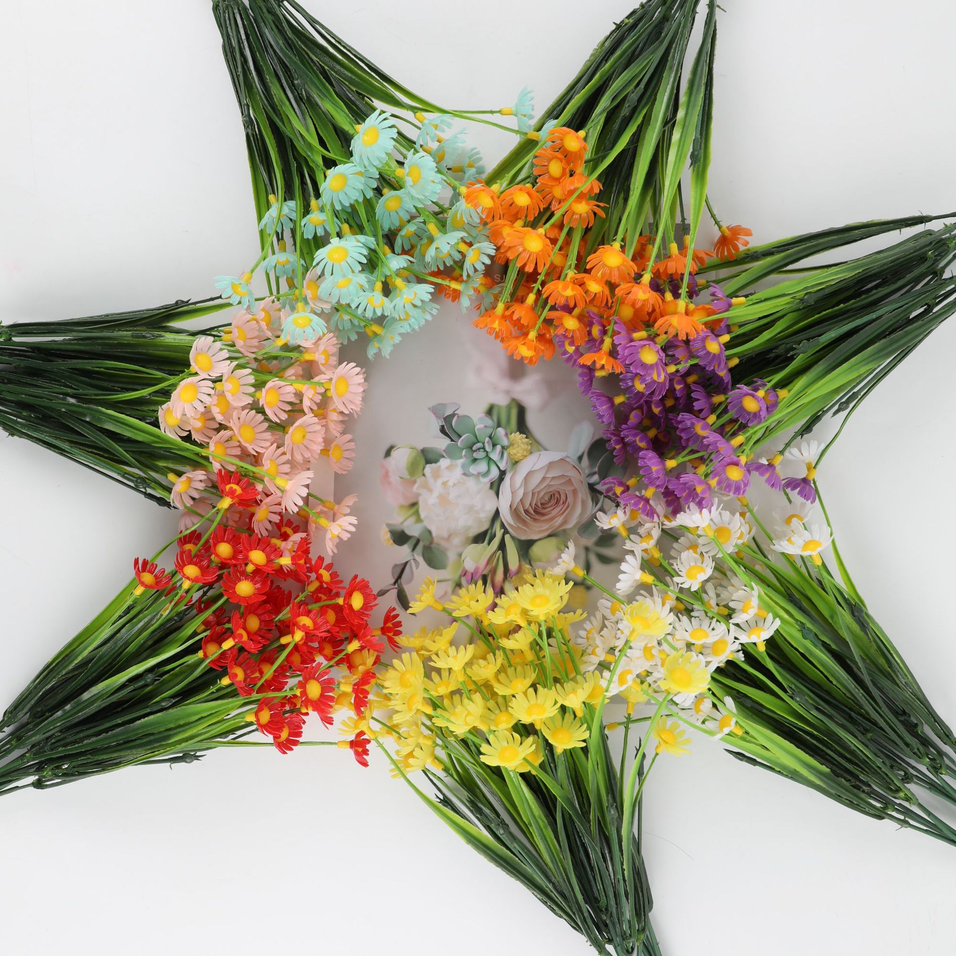 跨境热销仿真花塑料春草花园林家居装饰摆件婚礼道具花假花批发详情1