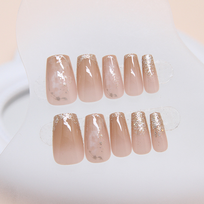 Advanced nail patches for whitening, wearable nails, detachable nail patches, short ballet nails, T-shaped nails pic 23