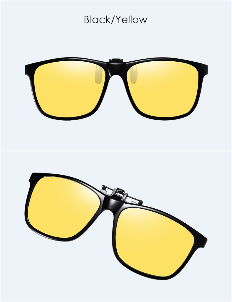 偏光太阳镜夹片翻式夹片 近视驾驶墨镜TR90男女夜视镜片 3019详情15