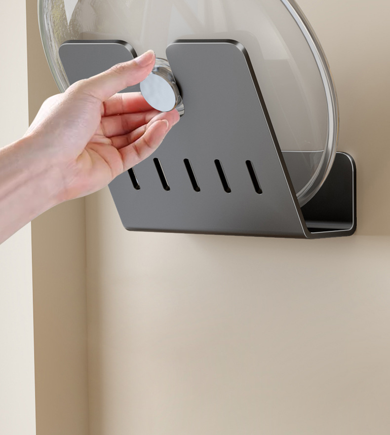 Light luxury kitchenware seasoning rack, carbon steel wall-mounted organization rack without drilling, multi-functional kitchen storage and shelving rack pic 15