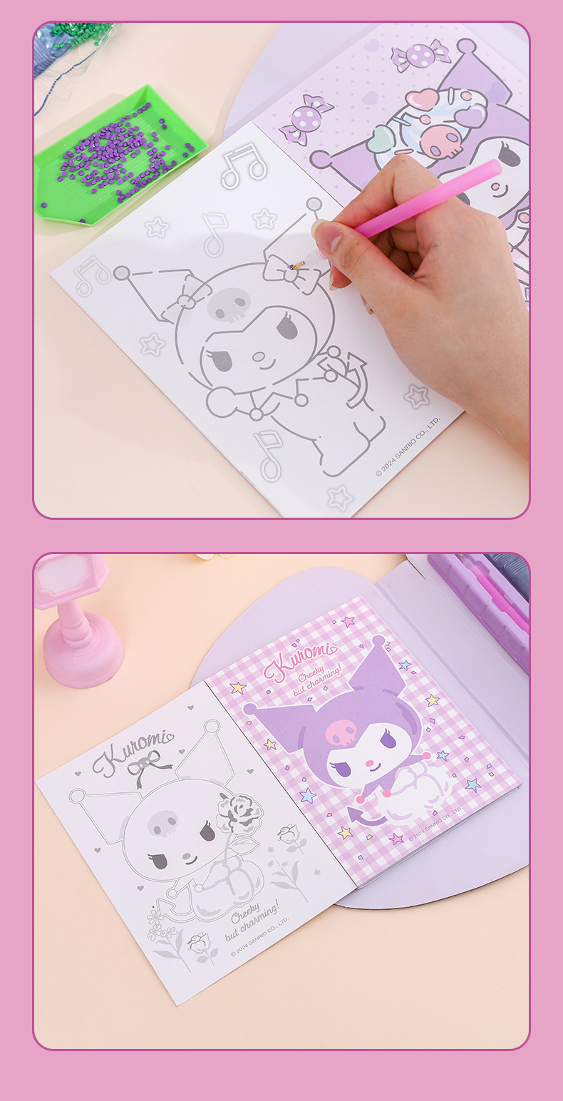 魔法公主化妆包贴纸书女孩手工DIY钻石贴画玩具美妆换装安静书儿童箱包斜挎包拎包腰包详情9