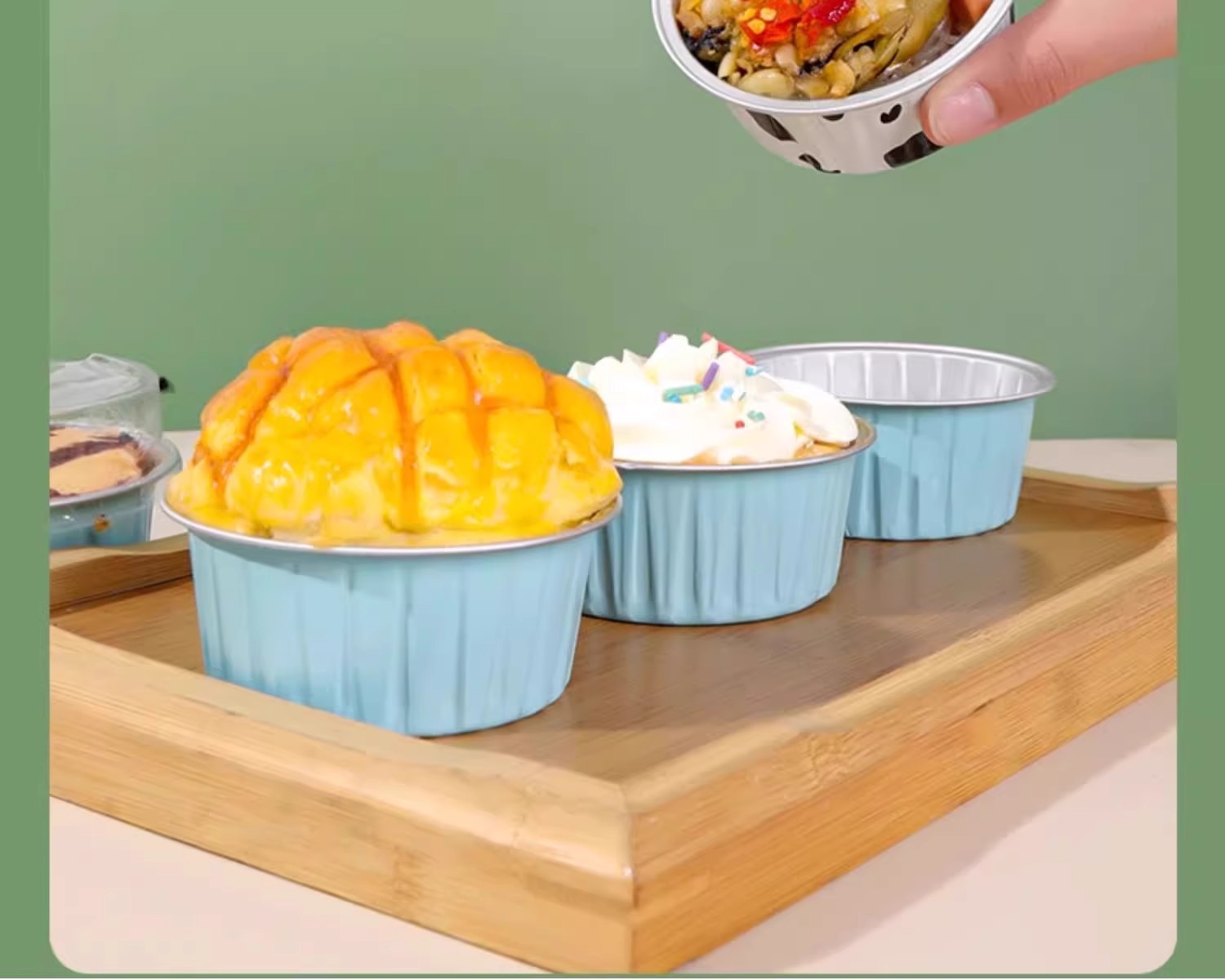 20个【新人立减5元】空气炸锅锡纸碗铝箔家用烘焙可重复使用盒杯详情12