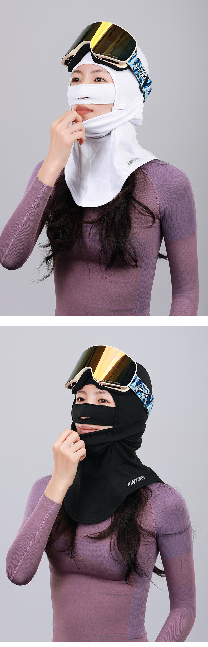 Xingheng Double-layer ski head cover, snowboard cycling mask, outdoor autumn and winter warm head cover, neck protection and cold protection thin fleece fleece pic 8