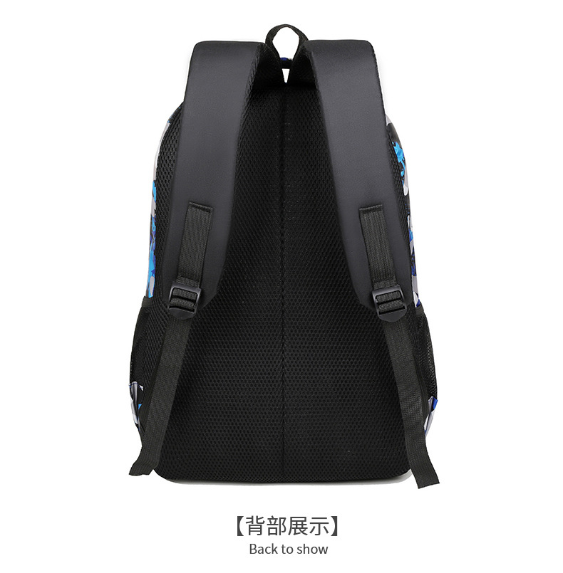 迷彩印花背包外贸大容量休闲双肩包电脑包男初中高中男女学生书包详情18