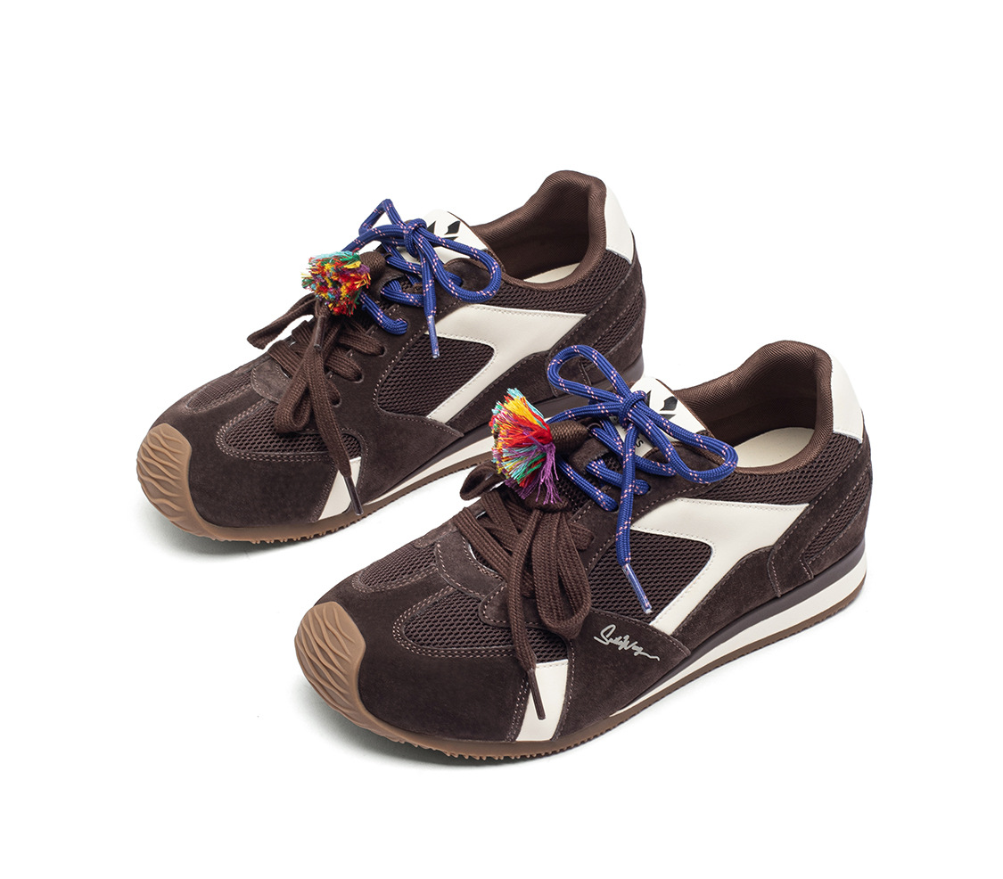 复古德训鞋女2025秋冬新款潮流透气鞋子内增高真皮百搭运动休闲鞋详情24