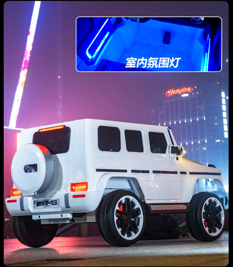 批发儿童电动车四轮汽车带遥控宝宝玩具可坐大人双人越野大g童车详情19