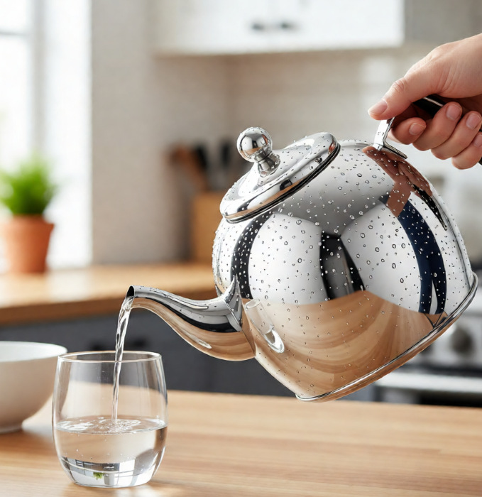 Household stainless steel teapots for tea brewing, restaurants with tea strutters, tea kettles, hotels and restaurants, water kettles, planetary mother and child kettles pic 4