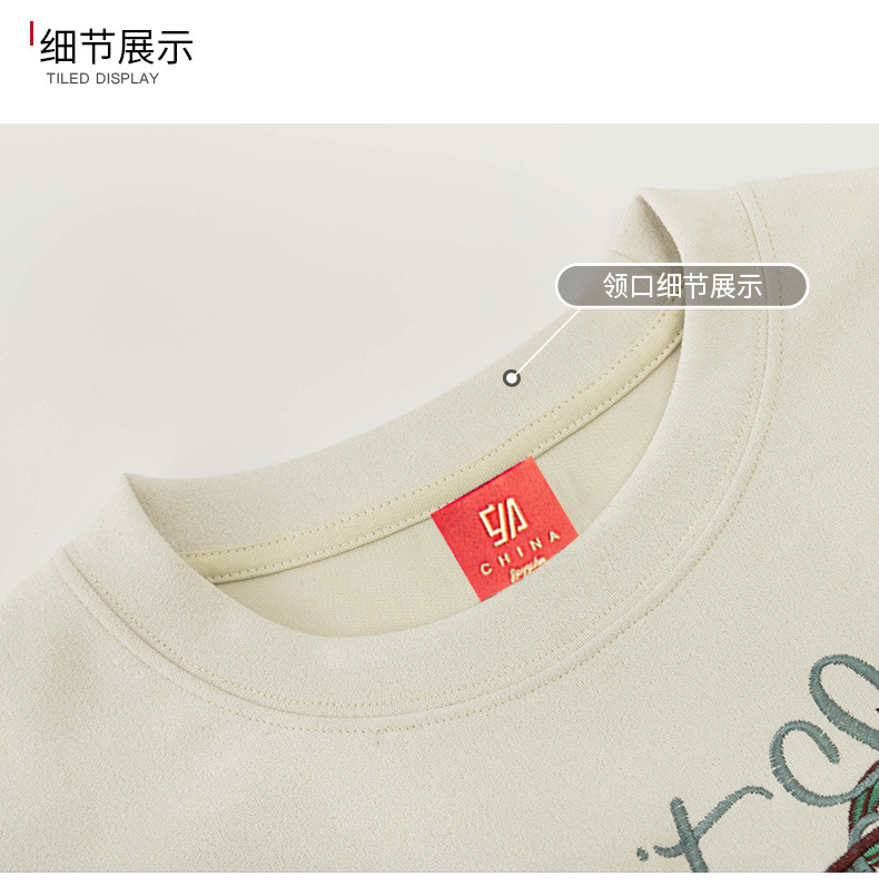 Summer pure cotton short-sleeved T-shirt, 100% simple and trendy top for men and women, American half-sleeved couple casual and versatile T-shirt pic 8