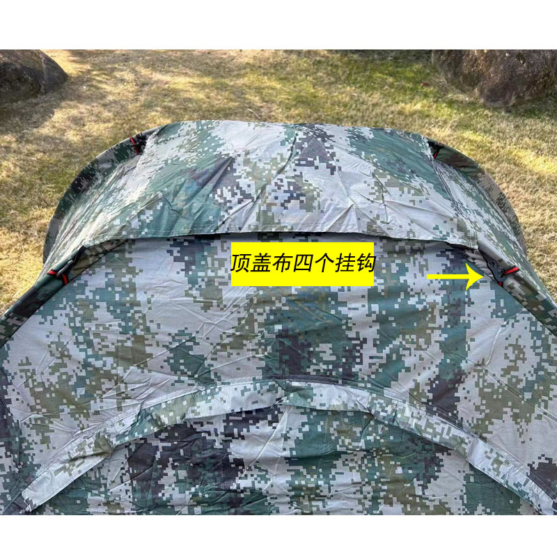 户外帐篷军绿迷彩数码手动搭建双人多人沙滩野营帐篷礼品帐篷批发详情8