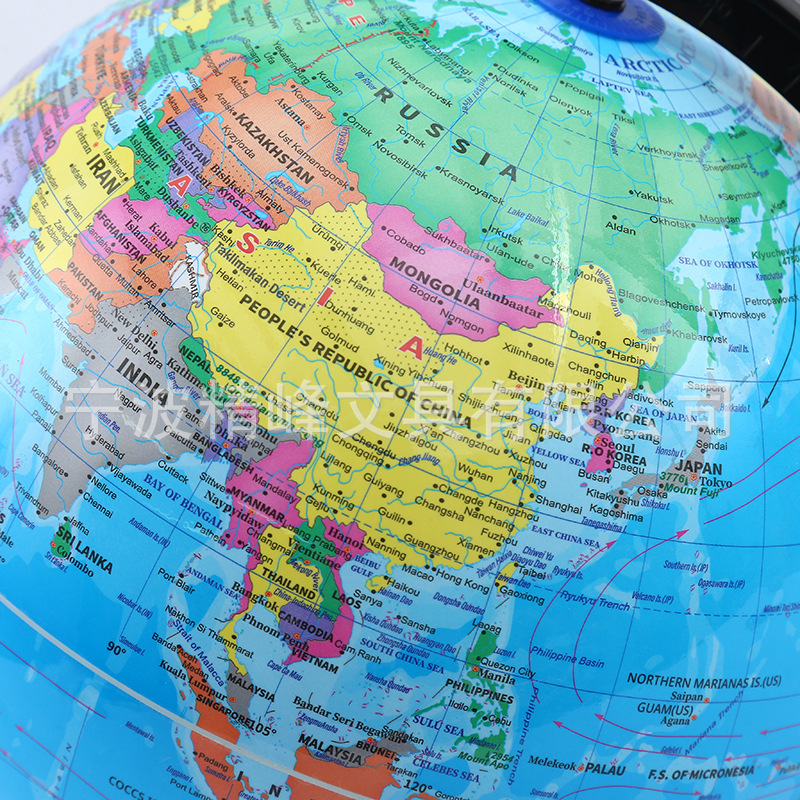 跨境全英文地球仪32CM高清带灯塑料办公室书房摆件学生学习用品详情12