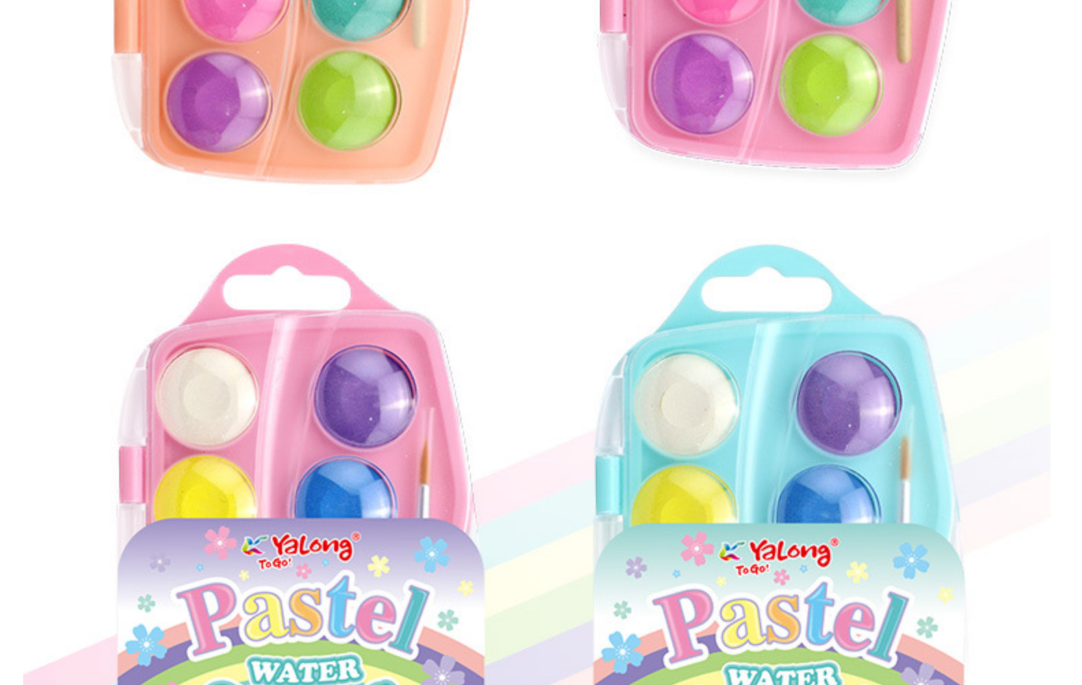 Yalong wholesale no tóxico macaron 12 colores rápido secado soluble en agua gouache pigmento para niños pintura pic 11