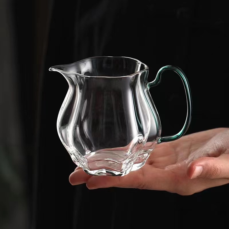 日式瓜棱公道杯高硼硅玻璃杯高端公杯分茶器泡茶功夫茶具茶海茶杯详情15