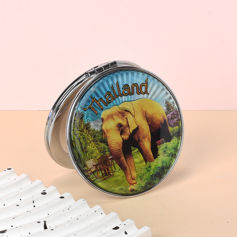 欧美热销化妆镜口袋小镜子定制图案折叠双面镜随身便携镜子女学生详情9