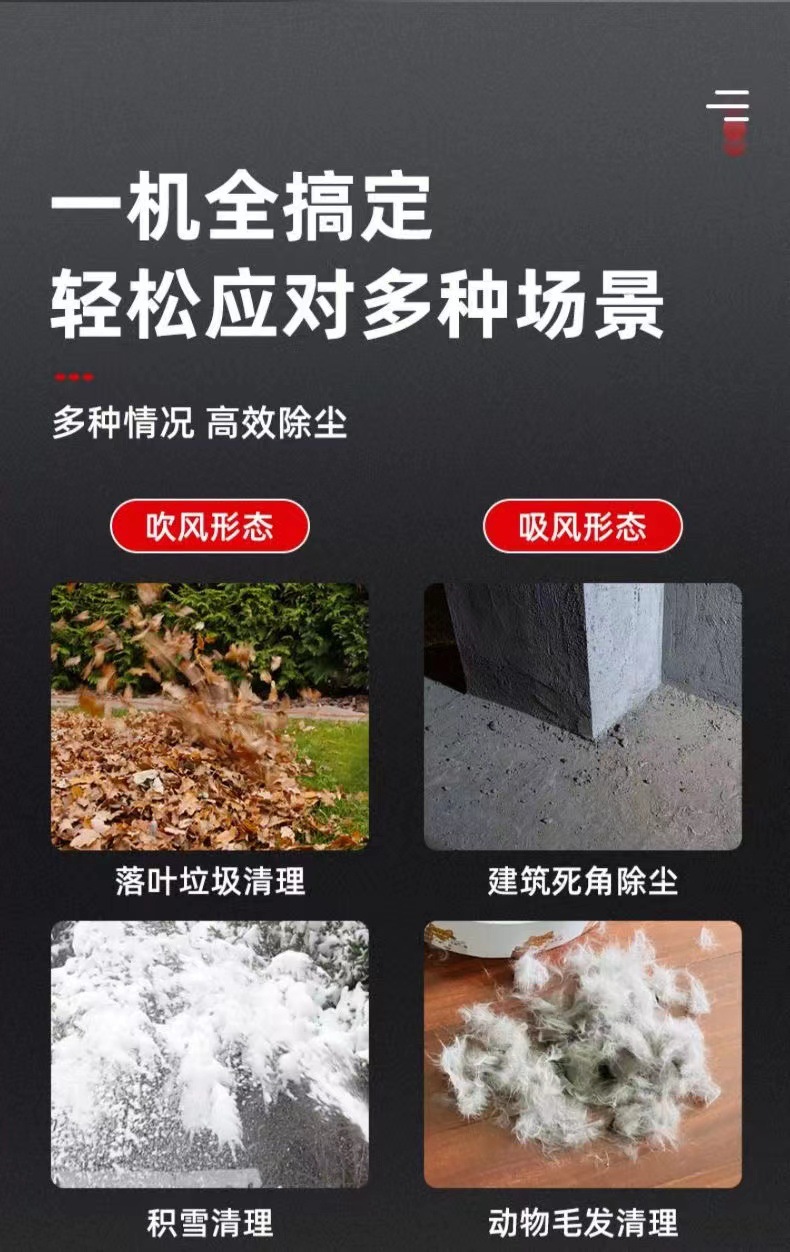 Lithium battery blower, high-power rechargeable hair dryer, industrial powerful car and household blower, aircraft small dust collector pic 5