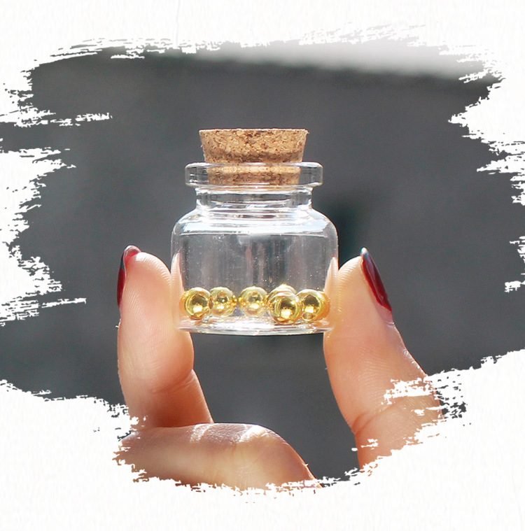 攒金豆豆的瓶子装小金豆子玻璃瓶透明存黄金豆豆收纳瓶金珠子收藏详情3