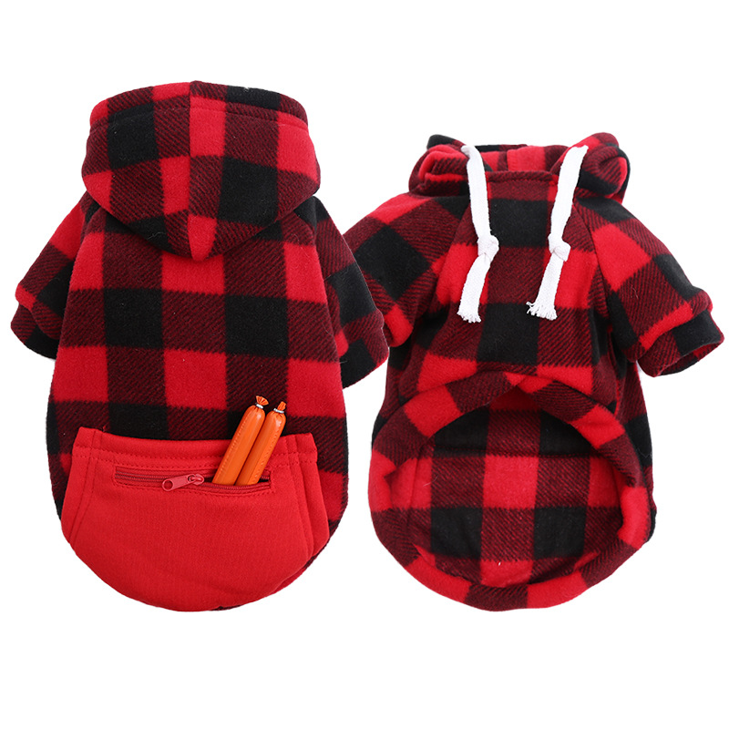 Otoño e invierno peluche de oro cremallera de bolsillo sudaderas grandes y medianas para perros perros ropa de gato fardo suministros para mascotas pic 31