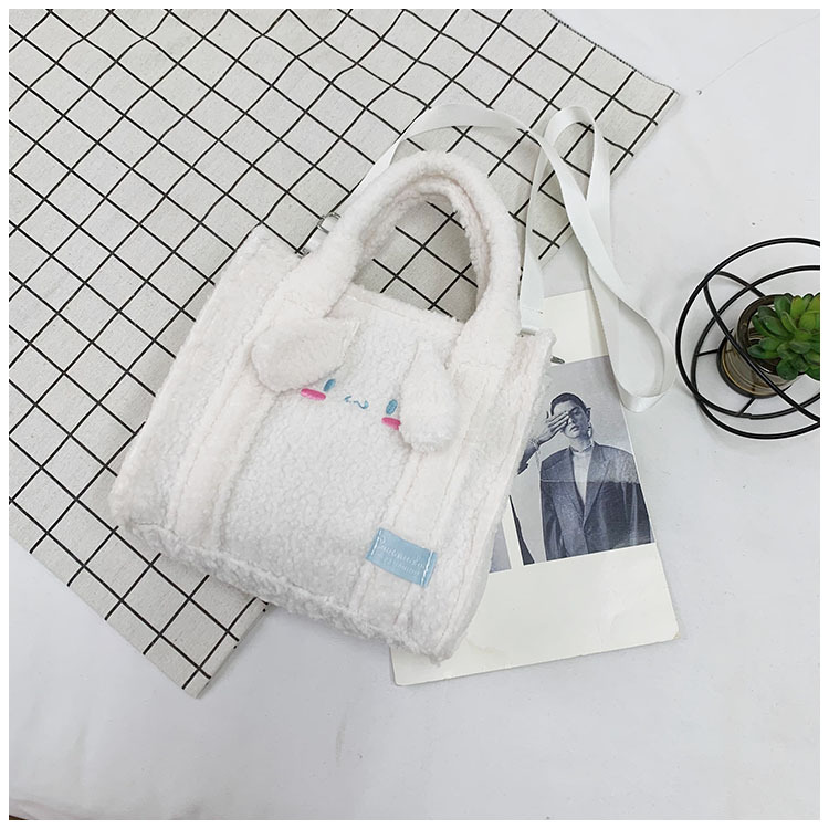 可爱库洛米毛绒手提包包女2024新款大容量百搭通勤学生上课托特包详情25