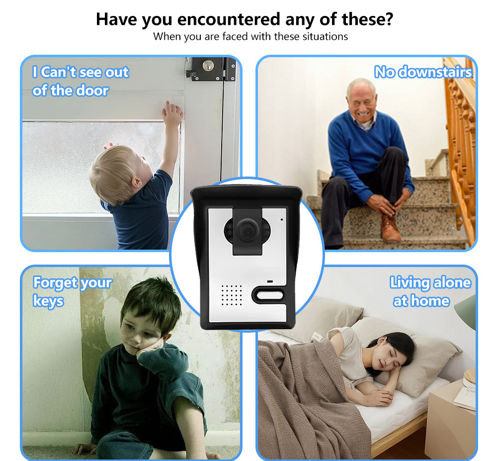 Venta directa de fábrica video timbre intercom visión nocturna hd ir smart villa home set interior cerradura intercom comercio exterior timbre de puerta al por mayor pic 2