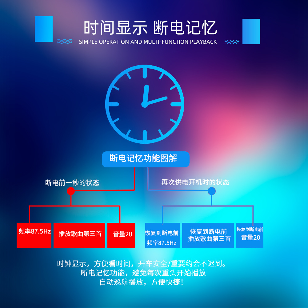 跨境货源 汽车蓝牙MP3车载mp3播放器收音机u盘插卡机短款JSD-520详情14