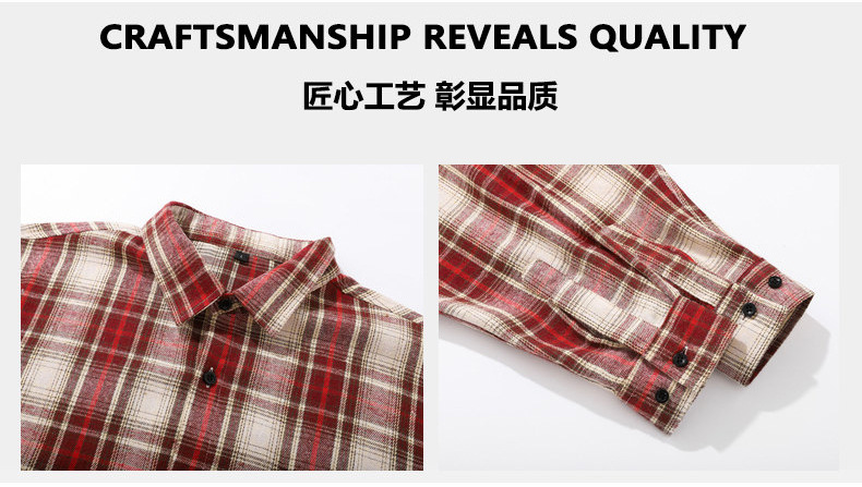 Retro checkered shirt for men 2025 Spring and Autumn new style American casual loose trendy long-sleeved shirt couple coat for men pic 6