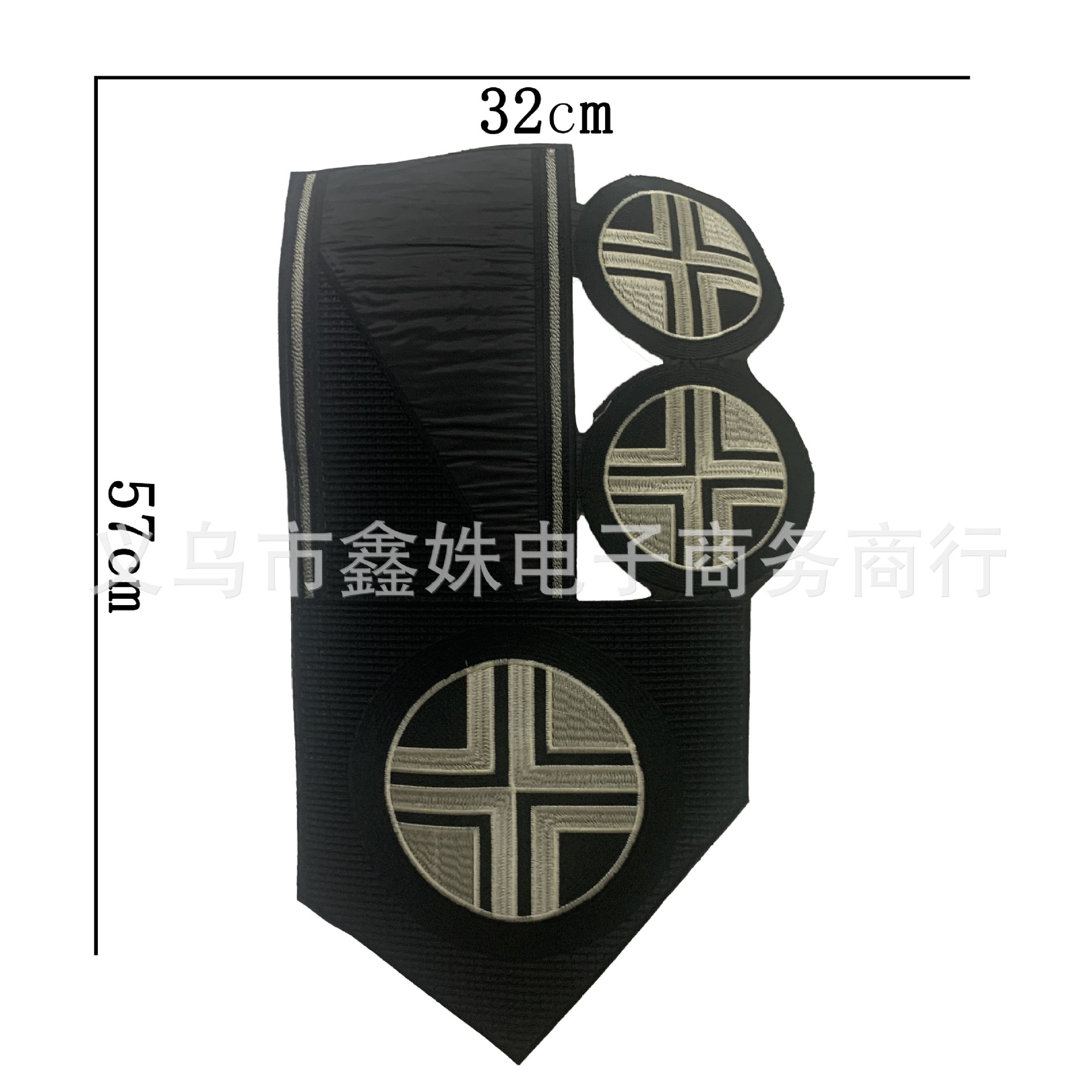 Rectangular embroidered circular collar stage costume accessories in stock in multiple colors pic 7