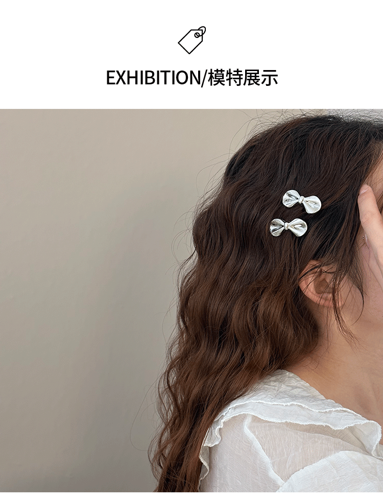 蝴蝶公主~ 蝴蝶结发夹甜酷少女小号刘海夹发卡边夹碎发夹子鸭嘴夹详情8