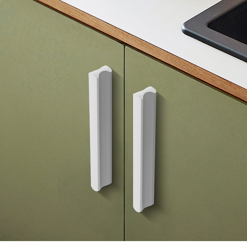 特价 柜门把手金色轻奢现代简约黑色抽屉柜子橱柜衣柜长拉手白色详情28