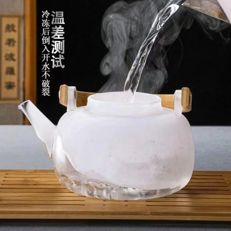 竹把提梁壶家用煮茶器泡茶壶中式轻奢茶具高硼硅玻璃煮茶壶套装详情4