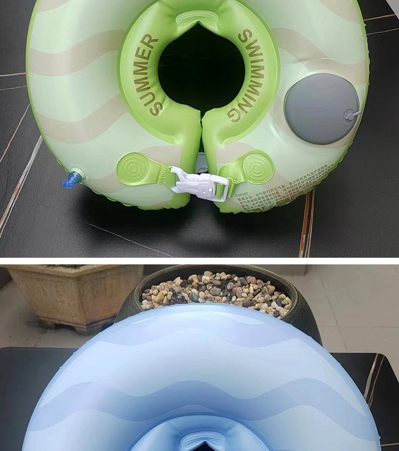 Wholesale of inflatable swimming neck rings for newborns and infants aged 0-6 months, with pressure type pic 9