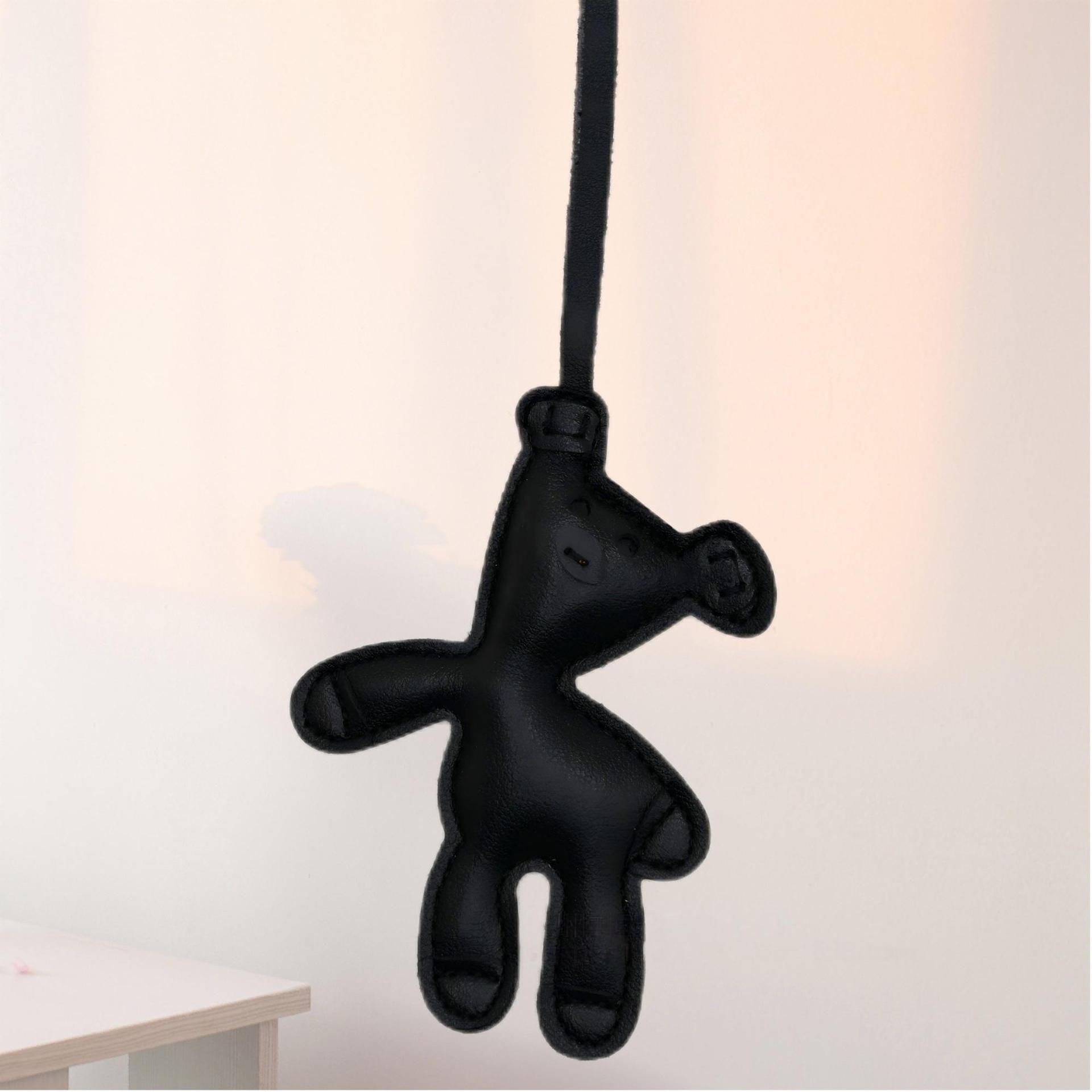 The cute cartoon bag pendant of the internet-famous bean and bear, the niche backpack pendant, and the new car keychain pendant pic 8