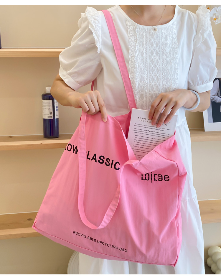 热巴同款帆布包LOWCLASSIC大容量通勤单肩包简约购物袋潮百搭详情7