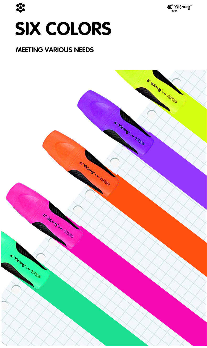 The Yalong top is designed with 12-color highlighters for students or office use, and it comes in a paper box pic 2