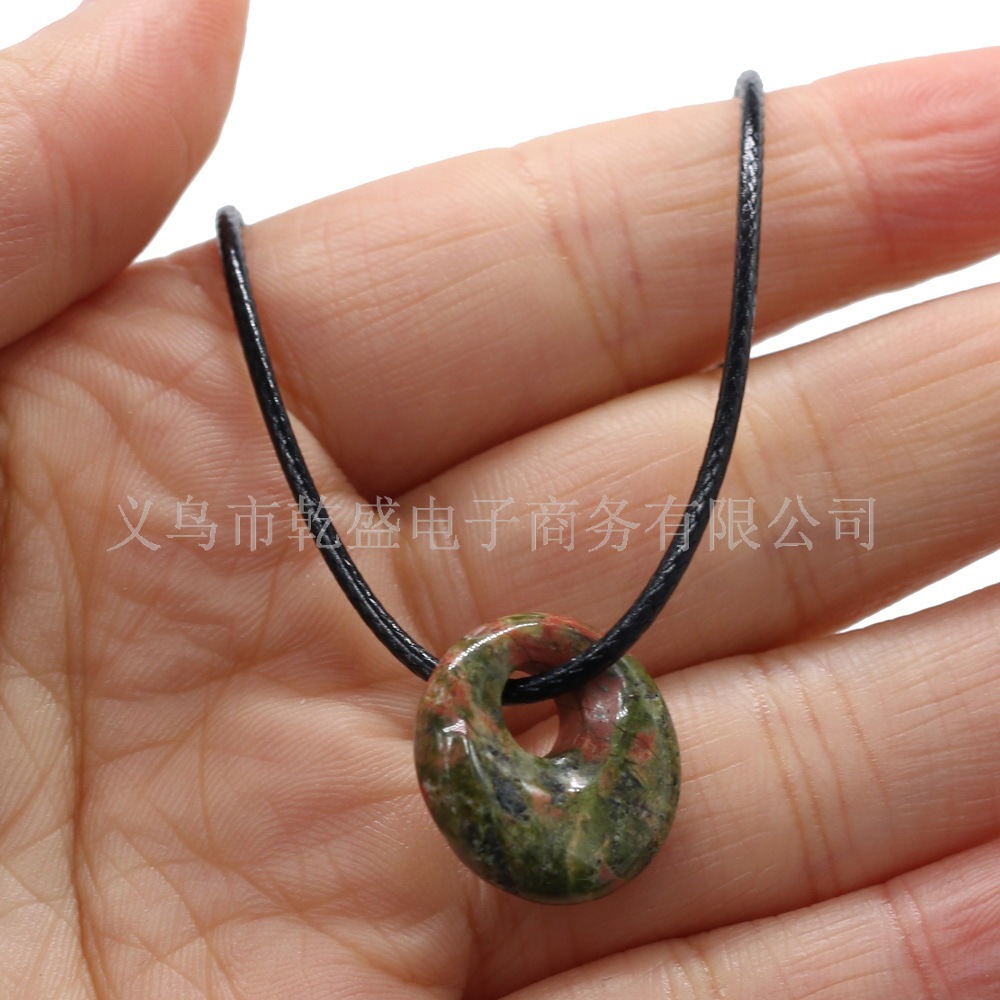 Exquisite natural stone semi-precious stone beads, large-hole beads, DIY jewelry accessories, handcrafted necklaces, wholesale pic 23