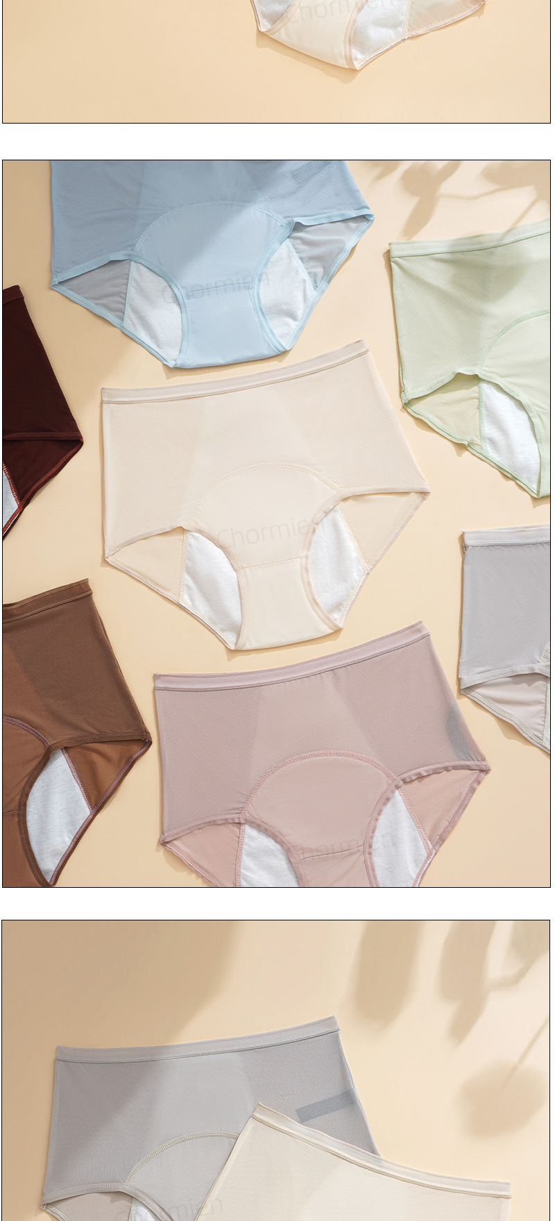 Anti-leakage thin physiological underwear for cross-border trade, breathable and hygienic underwear for women during menstruation pic 13
