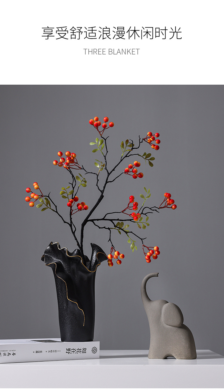 2025 francés vintage jarrón de cerámica sala de estar arreglo de flores hidropónico terracota áspero simple luz lujo alta sensación wabi-sabi viento decoración decoración jarrón de cerámica casa de cerámica pic 4