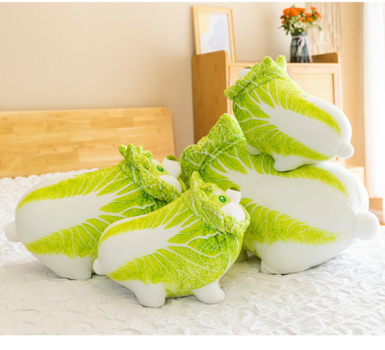 Vegetable fairy dog doll, Chinese cabbage plush toy, Internet celebrity funny doll, new plush toy, soft for girls pic 10