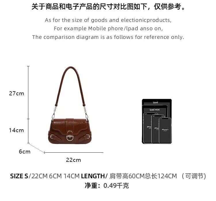 The 2024 new underarm bag from Maillard, a retro single-shoulder bag, exudes a sense of high-end fashion and is a stylish commuter crossbody bag pic 1