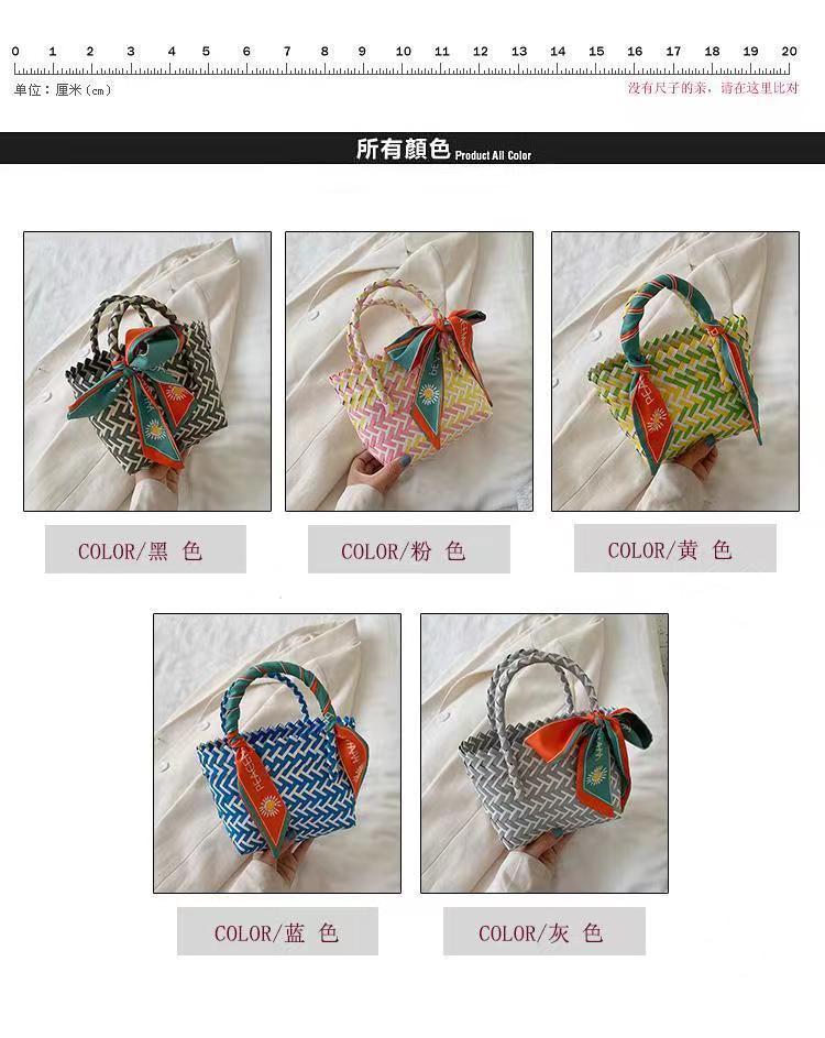 国潮斜编包手工沙滩包手提编织包拍照手礼包口袋包源头厂家手提包详情3