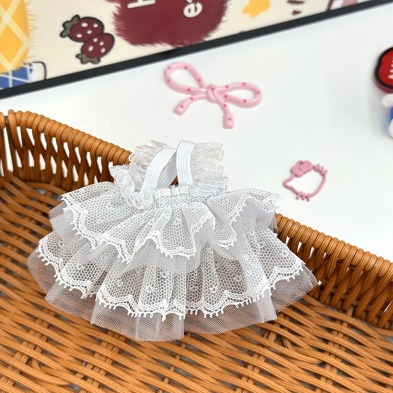 Wholesale of 15 cm doll doll clothes kt cat droopy ears rabbit doll doll clothes for changing into lace-trimmed princess dresses pic 8