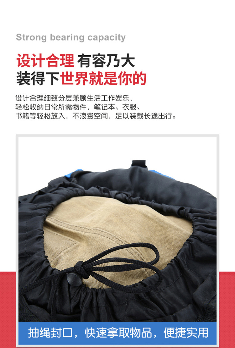 90L登山徒步包大容量户外旅行双肩包防水野营驴友骑行打工行李包详情7